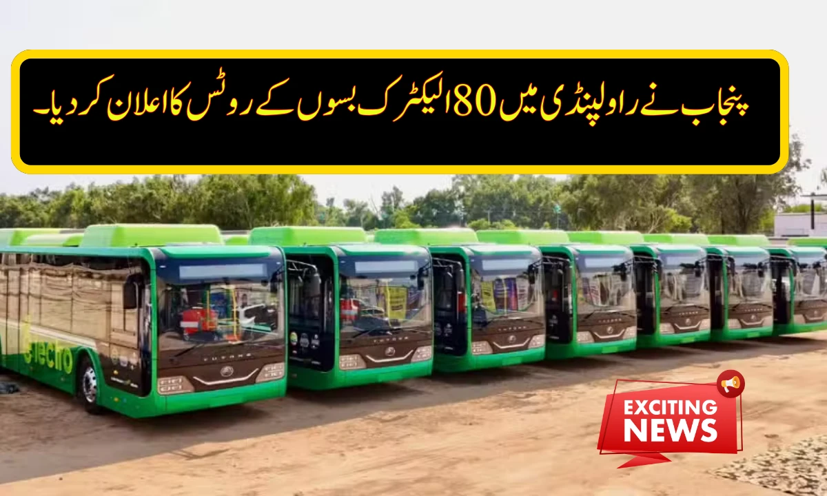 Punjab Announces Routes for 80 Electric Buses in Rawalpindi