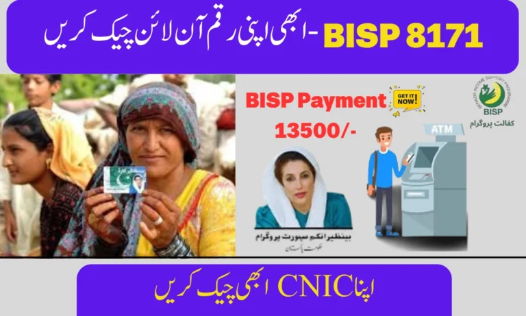 8171 Web Portal: Check Benazir Kafalat Rs 13,500 Latest October Payment Online