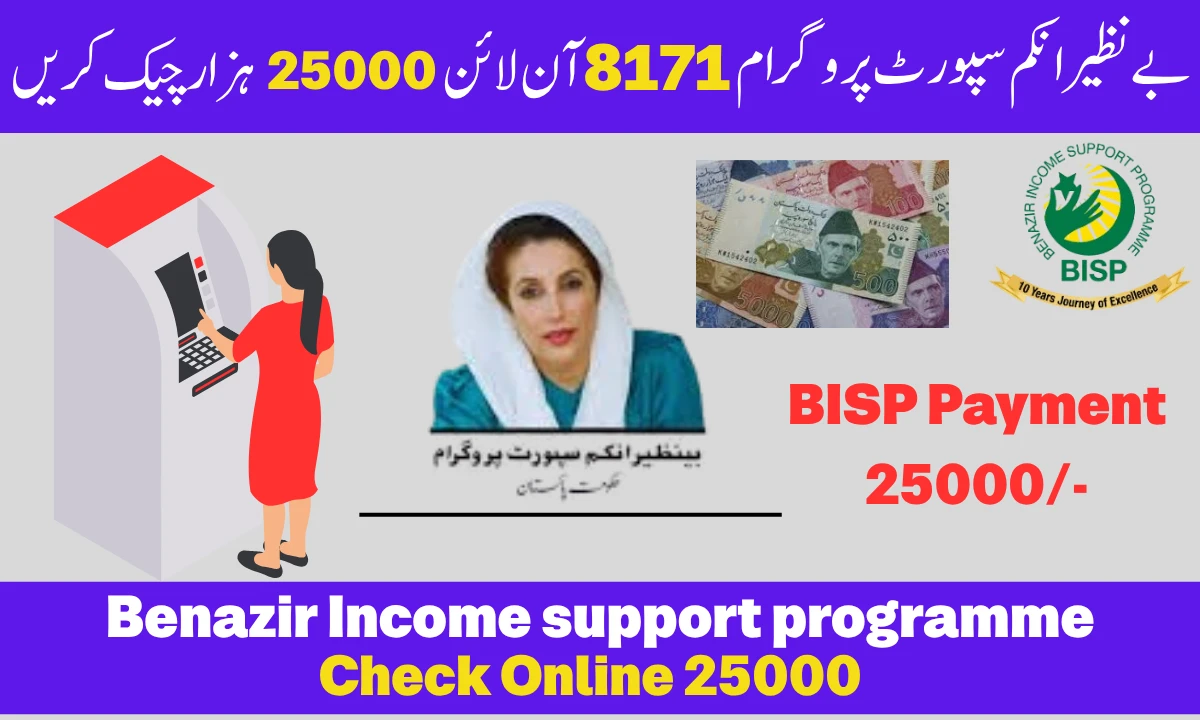 Benazir Income Support Programme 8171 Check Online 25000 October 2025