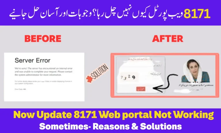 New Updated 8171 Web Portal Not Working Sometime – Reasons & Solution