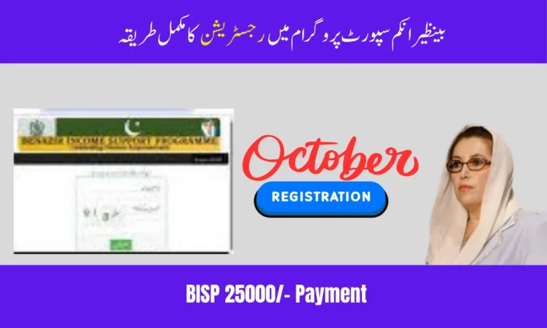 ستمبر 2025 بے نظیر انکم سپورٹ پروگرام میں رجسٹریشن کا مکمل طریقہ کار