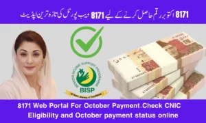 8171 Web Portal for October Payment - Check CNIC Eligibility and October Payment Status Online